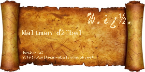Waltman Ábel névjegykártya