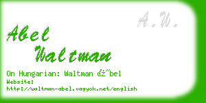 abel waltman business card